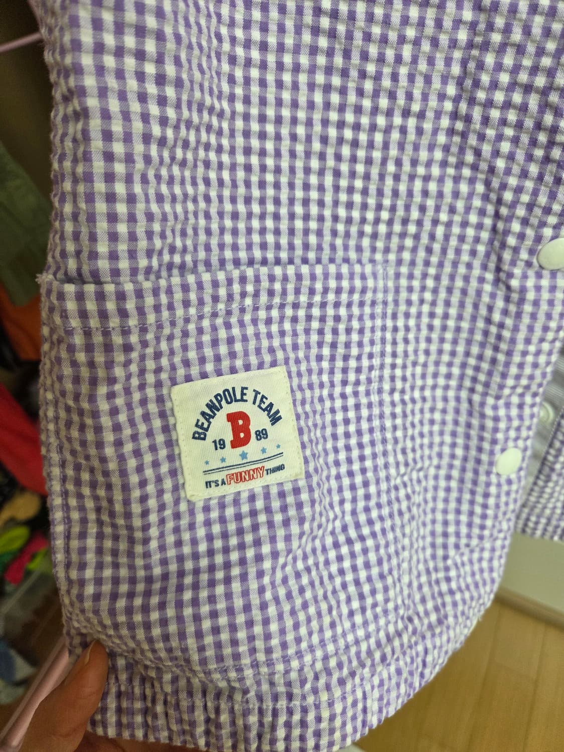 빈폴 키즈 보라색 체크무늬 셋업 상품이미지4