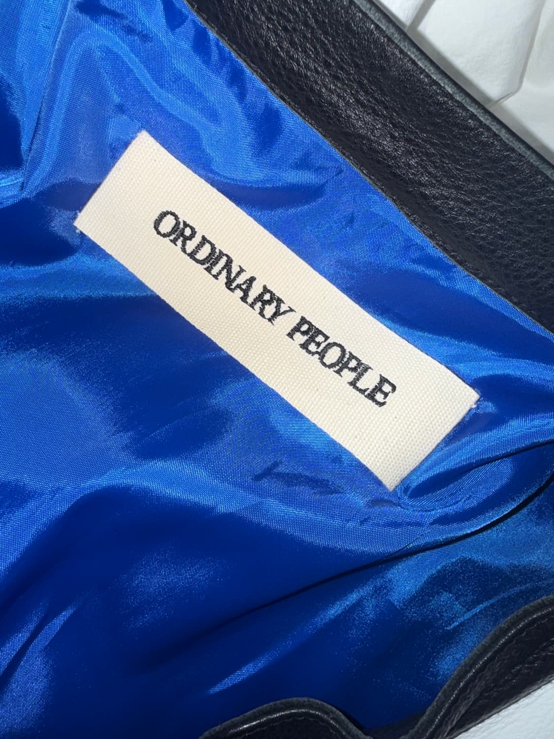 Ordinary people 블루 레더 자켓 상품이미지3