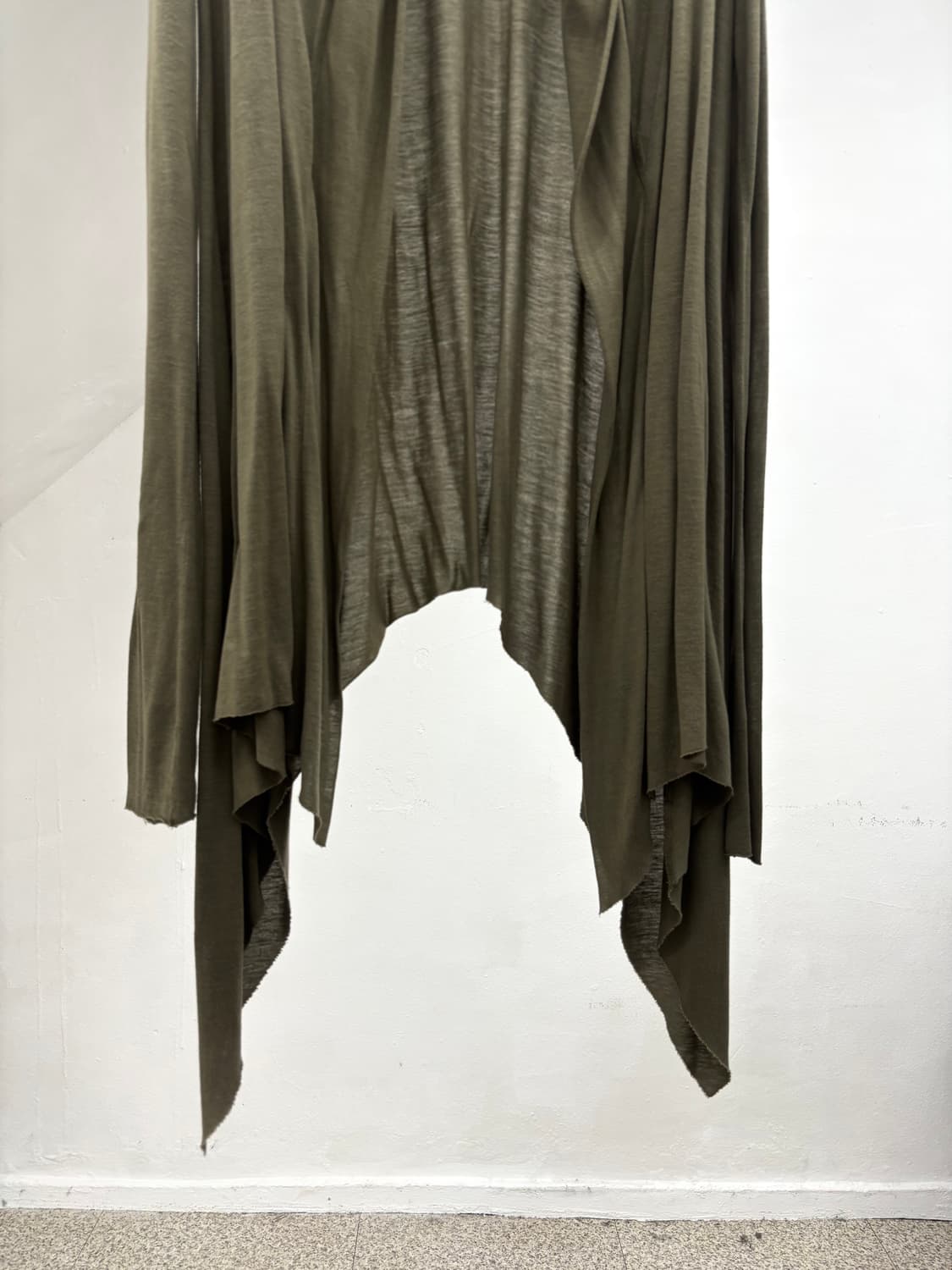 L.G.B Dust Olive Shawl Drape Cardigan   상품이미지5