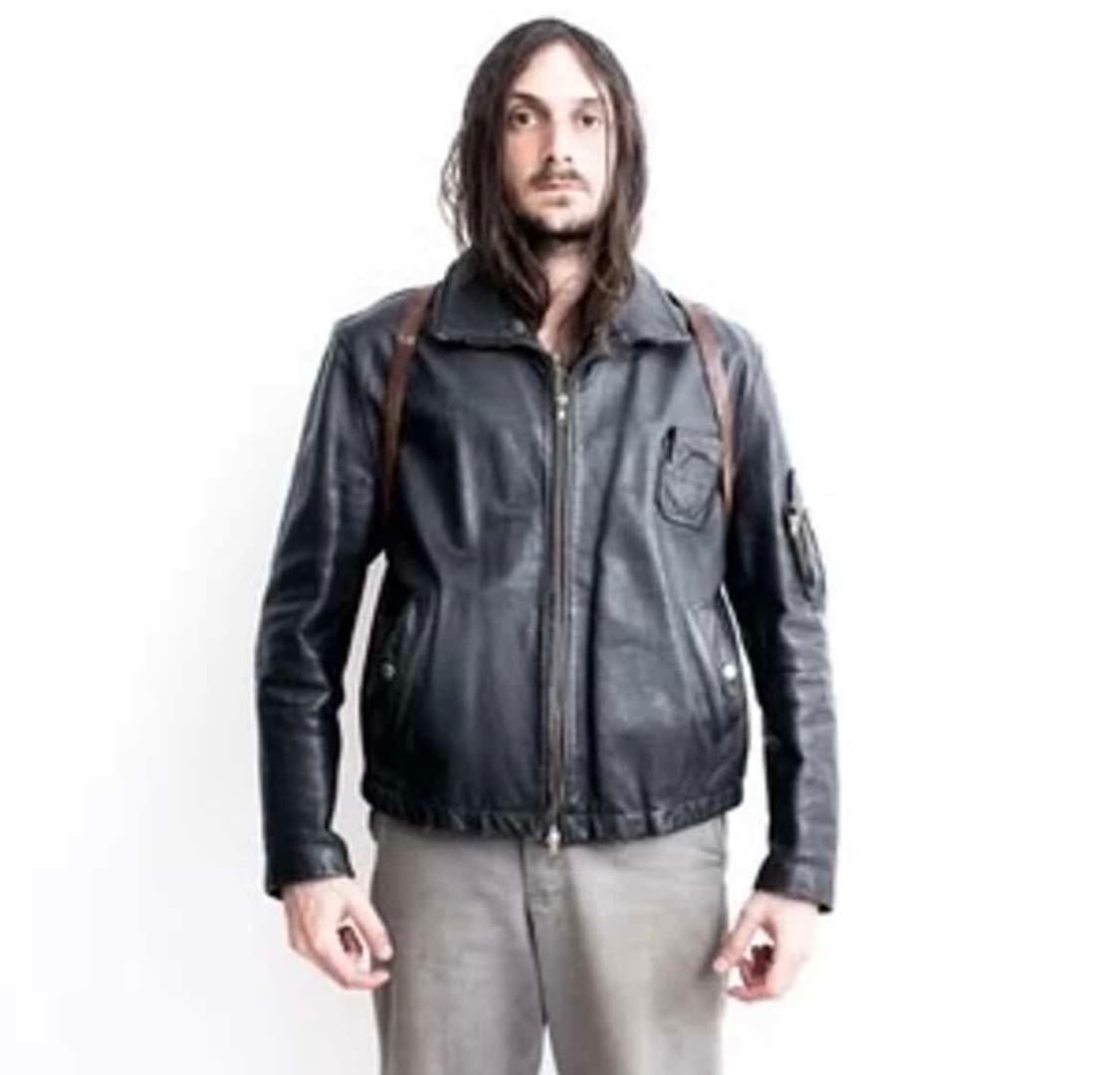 프렌치 air force 레더 자켓 상품이미지4