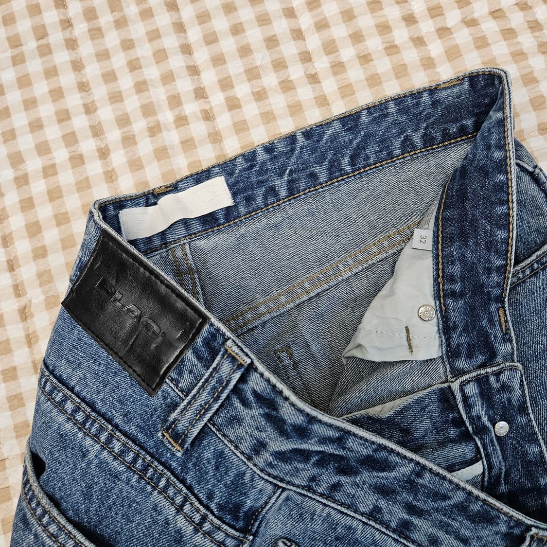 플랙 와이드 데님 청바지 남자32 상품이미지2