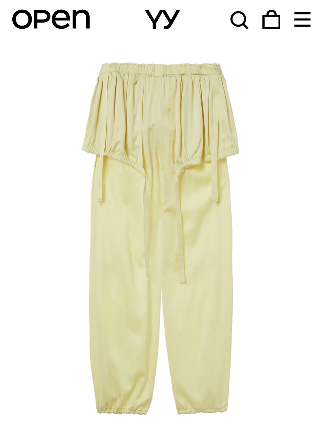 더오픈프로덕트(OPEN YY)세틴 카고 팬츠_Yellow 상품이미지3