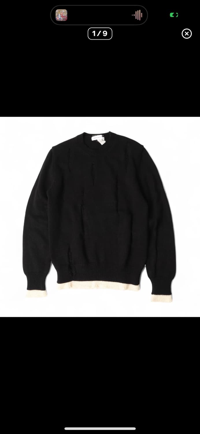 [ 구매 ] 꼼데가르송 셔츠 그런지 데미지 니트 상품이미지1