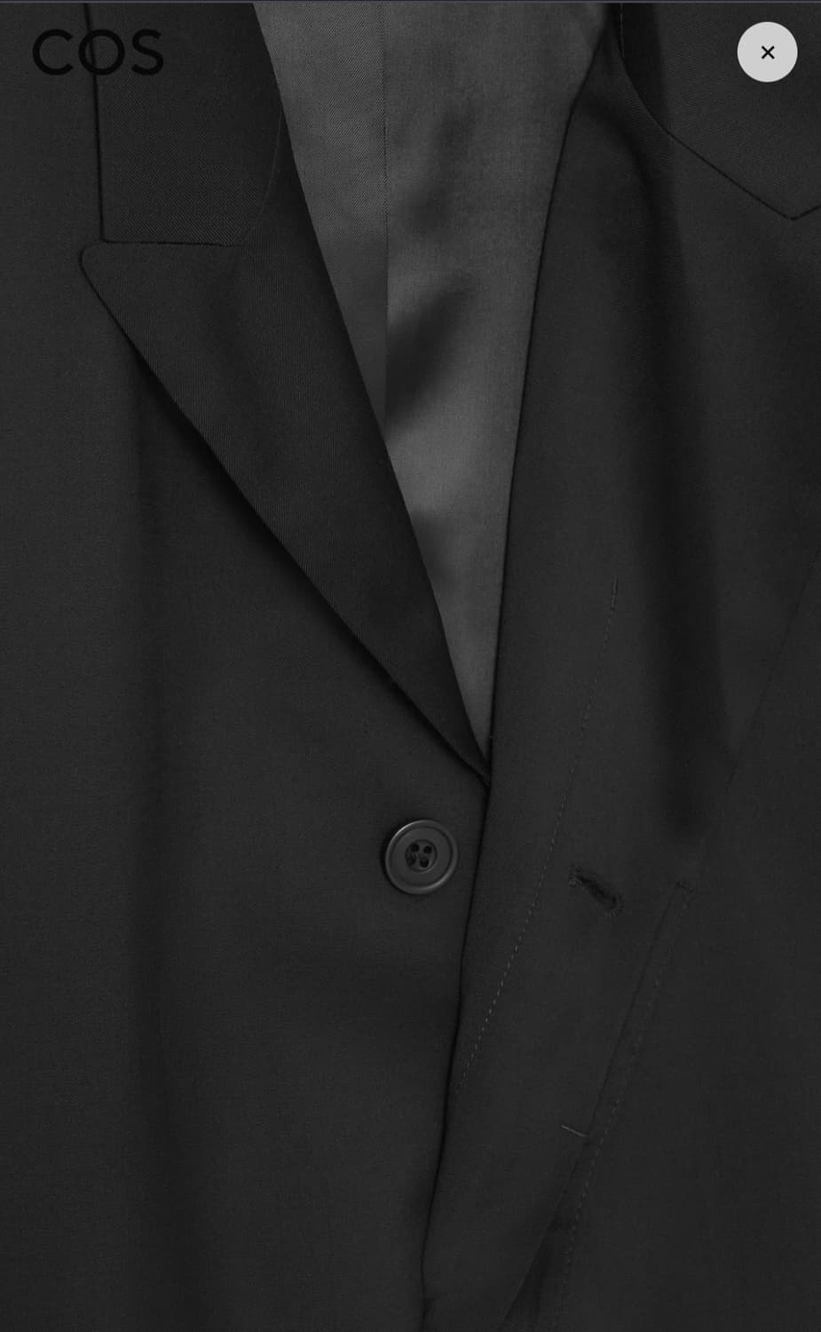 COS 울 테일러드 크롭 자켓 블랙 46(M) 상품이미지6