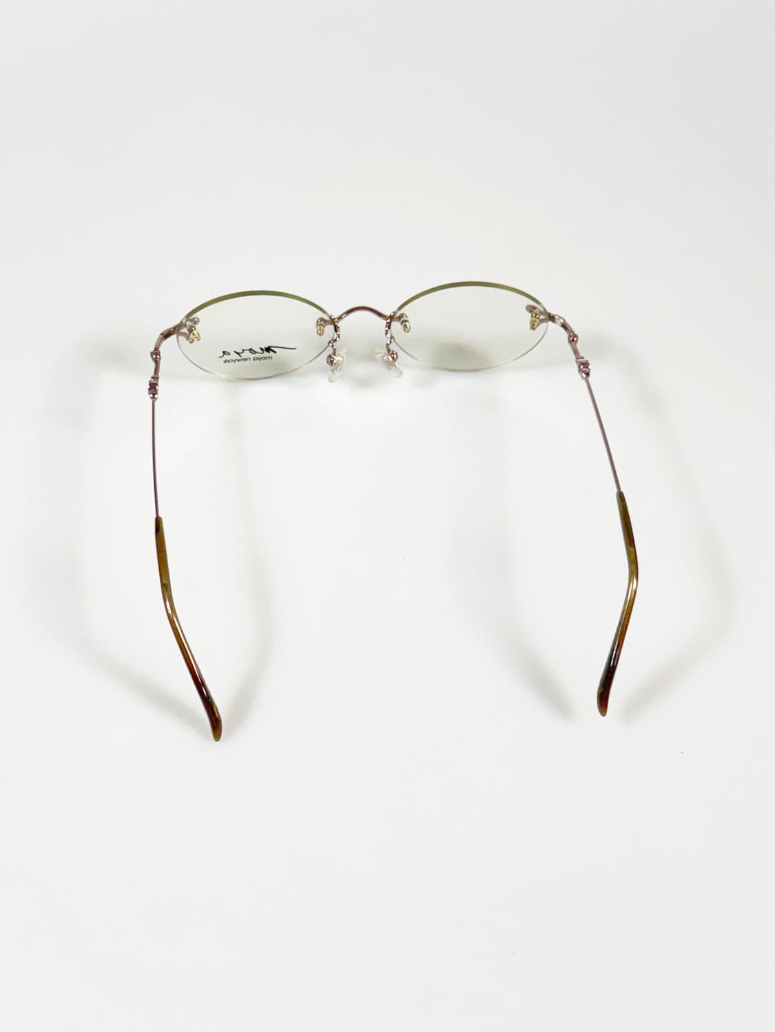 MOYA NEW YORK 오벌 무테 프레임 빈티지 안경 상품이미지5