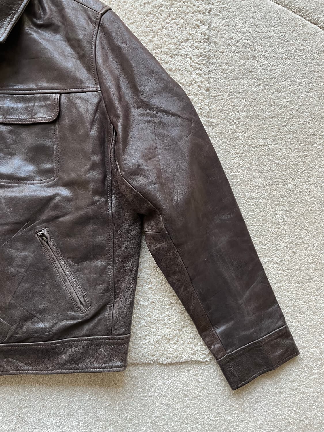 유러피안 100% 버팔로 레더 스포츠 자켓 (105) 상품이미지4