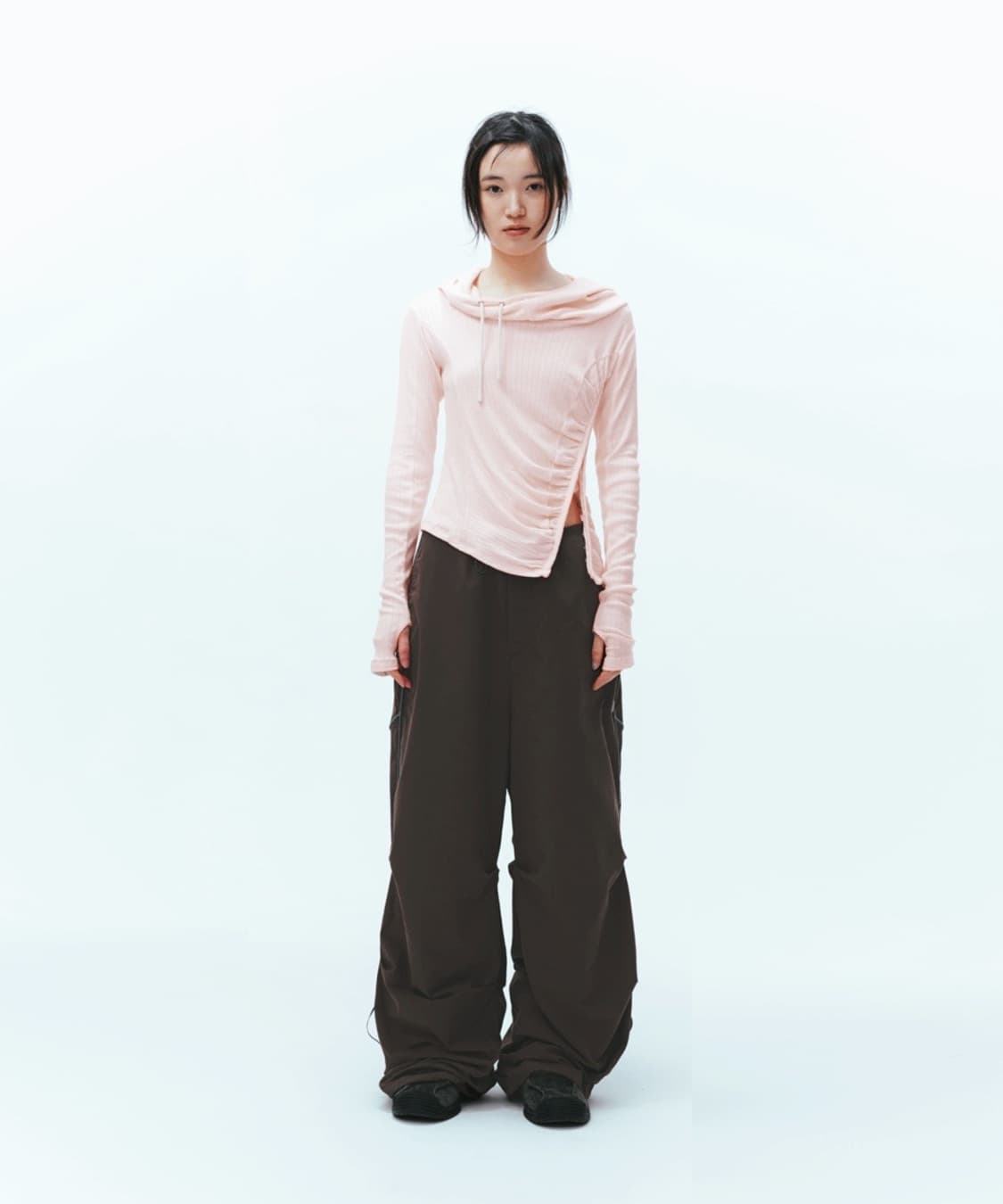 coyseio 코이세이오 스트랩 라인 팬츠 브라운 1size 상품이미지3