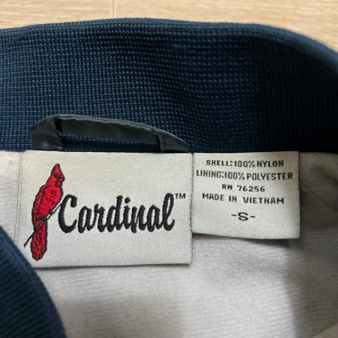 카디널 남성 유광 스냅 보머 스타디움자켓 [코랄 블루] S/90 상품이미지4