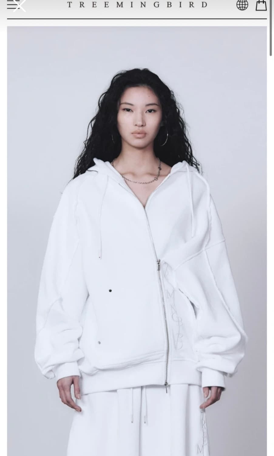 트리밍버드 지퍼 피니싱 스웻 후드집업 상품이미지1