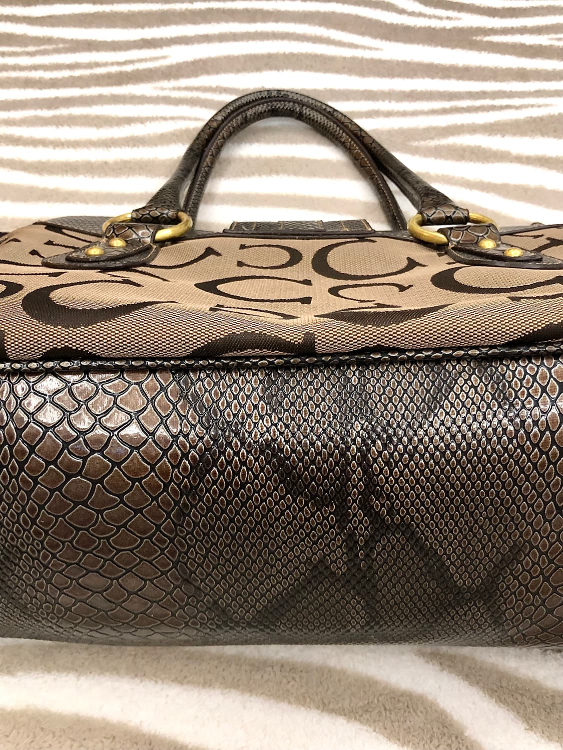 00s 오네갸루 금장 뱀피 숄더백 가방 빈티지 와투케 니혼진 갸루 히메 상품이미지4