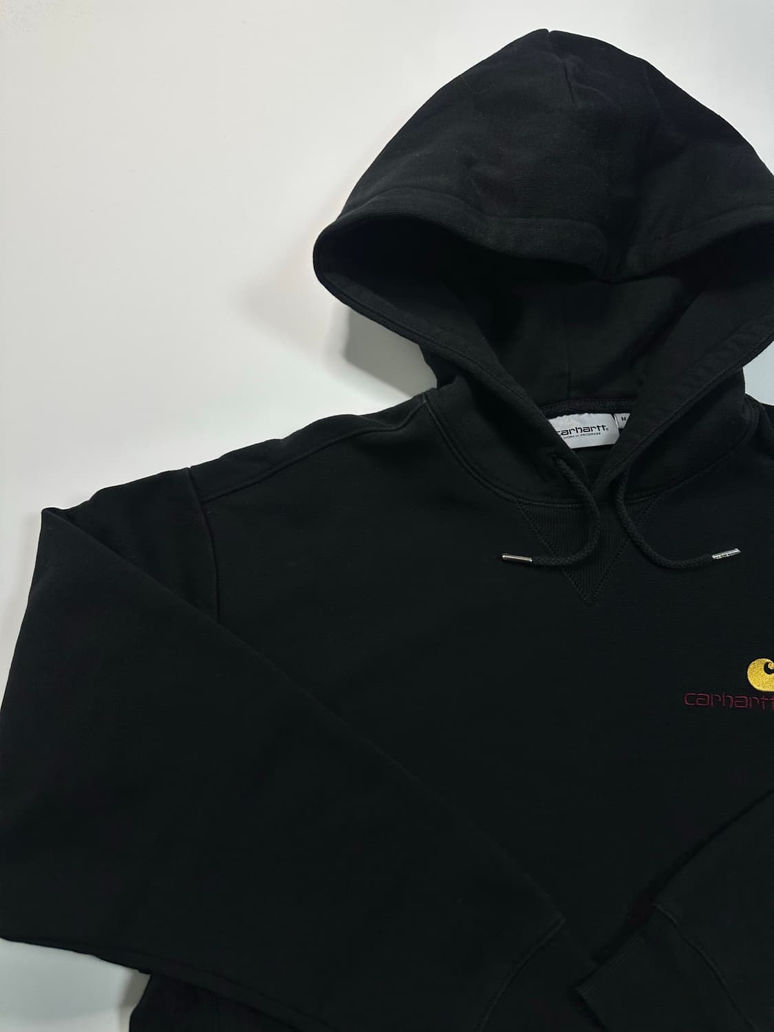 칼하트 블랙 로고 자수 후드 상품이미지2