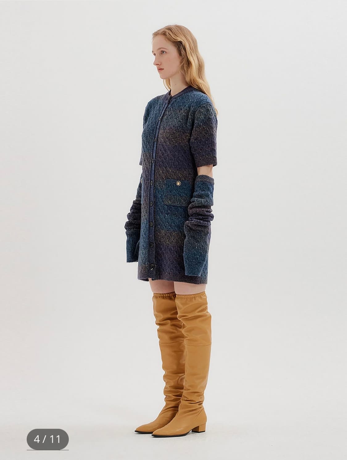 EENK 잉크 니트원피스+암워머 세트 상품이미지3