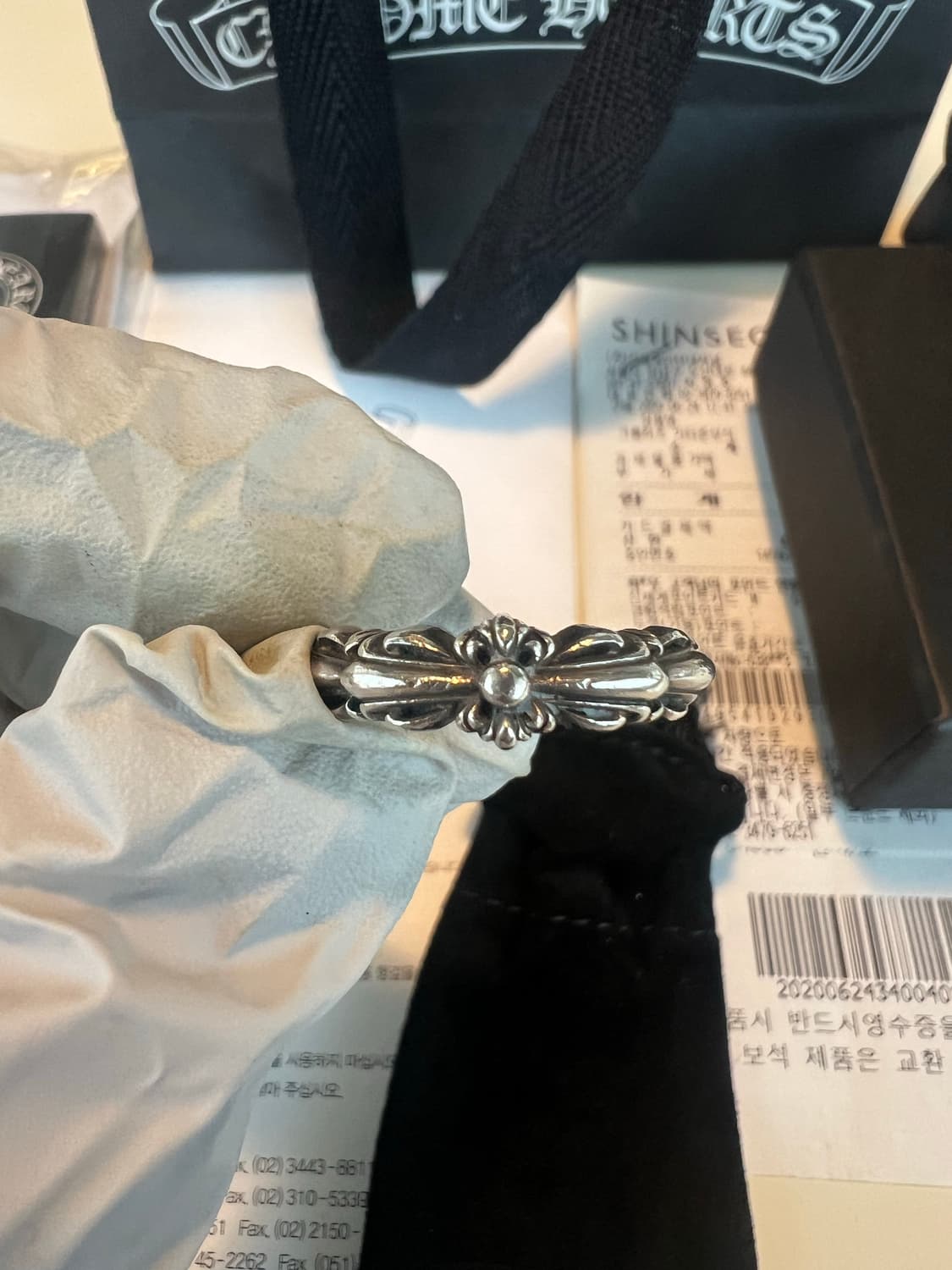 [us9.5] 크롬하츠 베이비더블플로랄링 상품이미지2