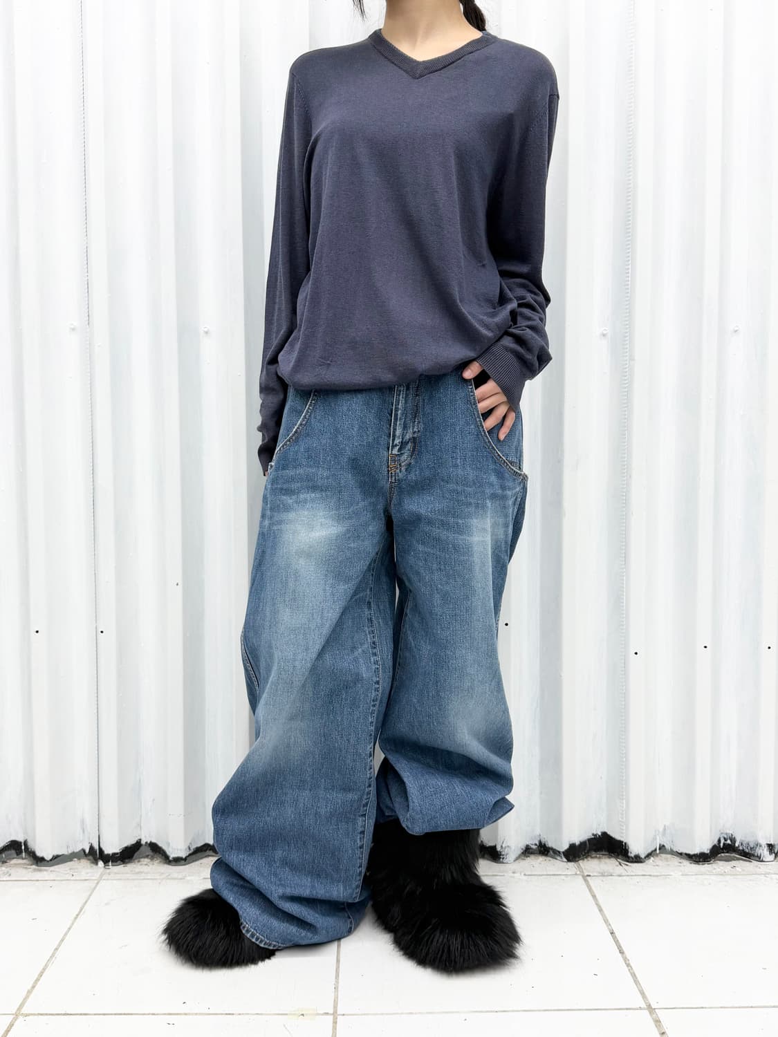 Zucca egg shaped pocket denim pants 상품이미지2