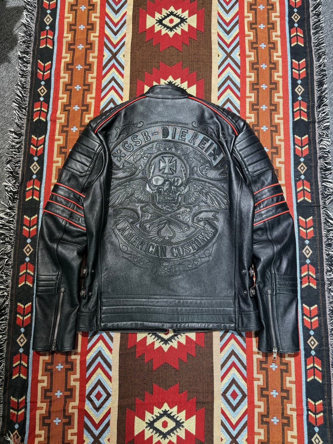 GSB-DIEREI 카우하이드 소가죽 바이커자켓 상품이미지1