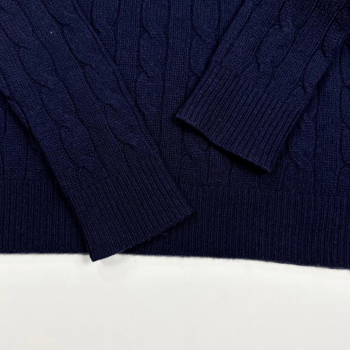 폴로 랄프로렌 클래식 캐시미어 케이블 니트 네이비 여성M 상품이미지4