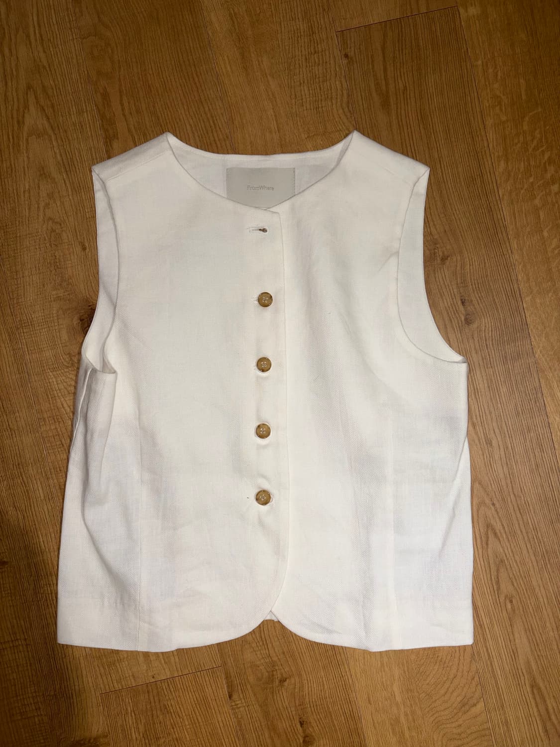 화이트 베스트 조끼  상품이미지1