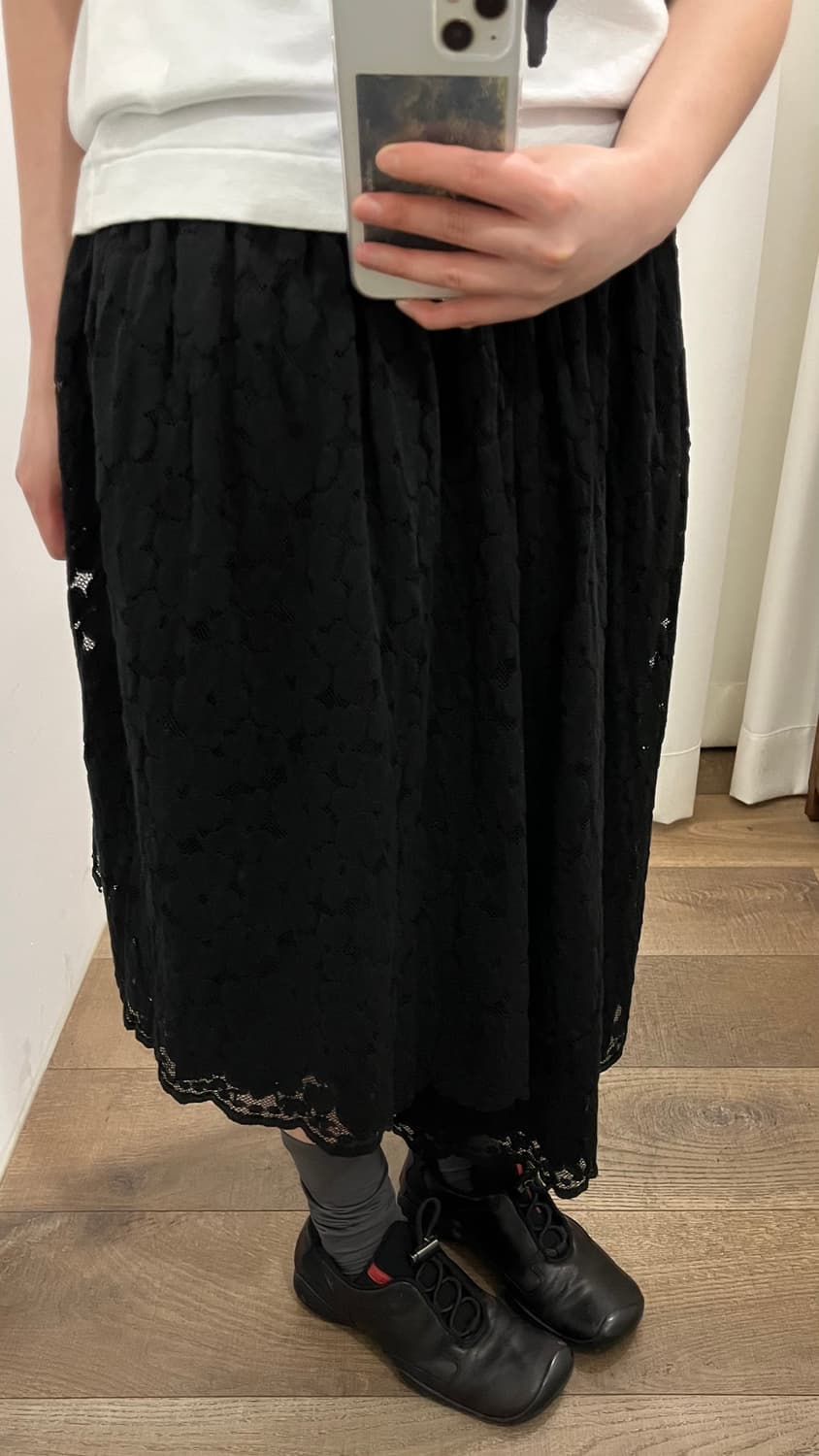Lace Asymmetry Skirt Pants 상품이미지5