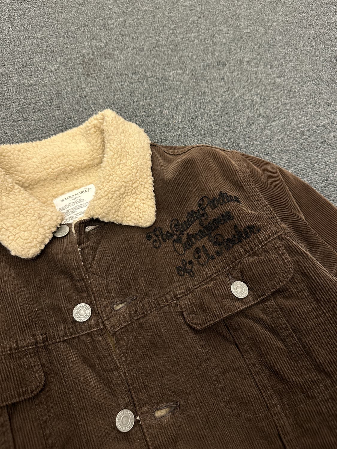 M) 와코마리아 브라운 트러커 자켓 양털 코듀로이 자켓 상품이미지3