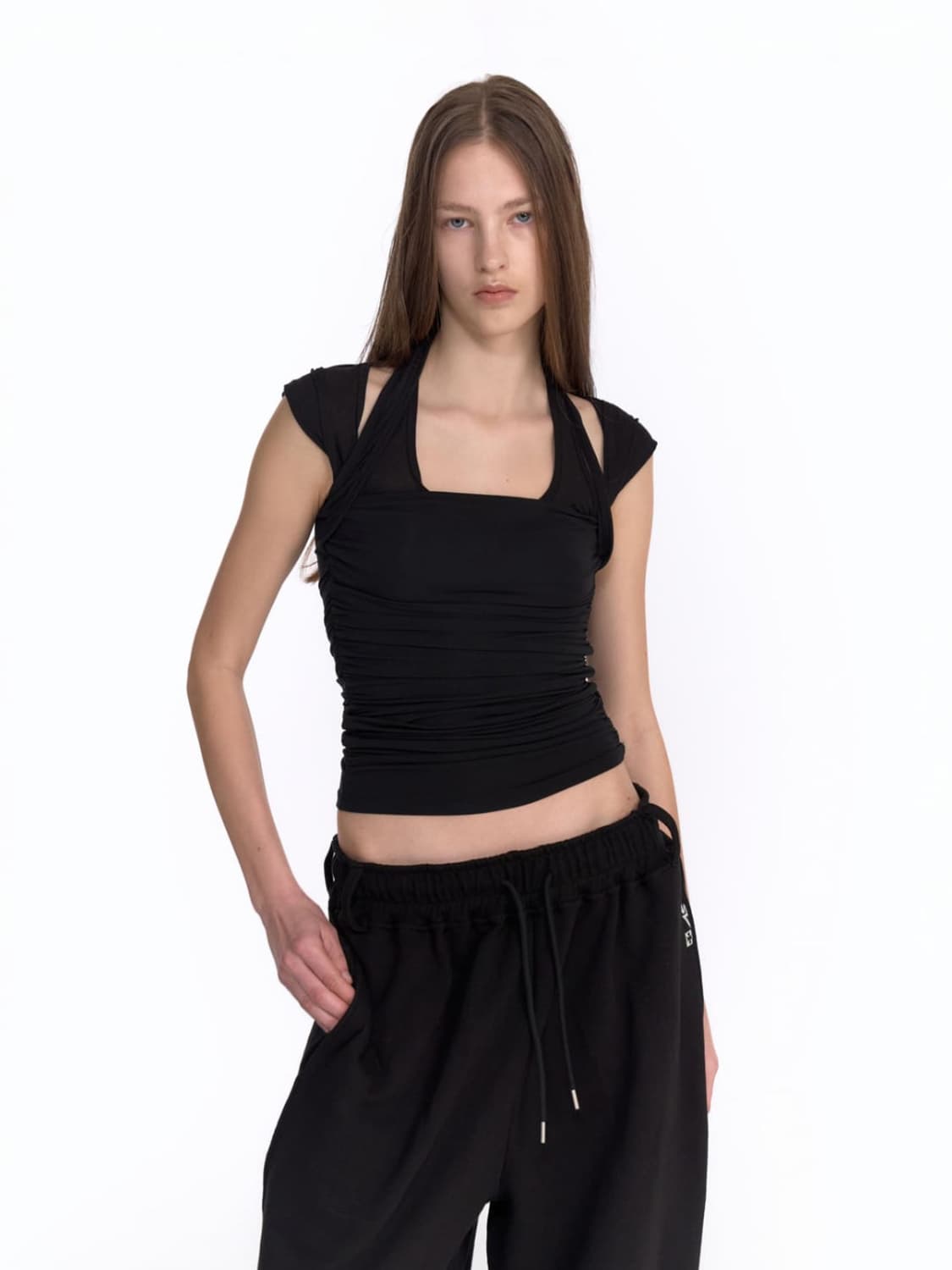 [새상품] 2000아카이브스 zen hoodie tank black 02 상품이미지5