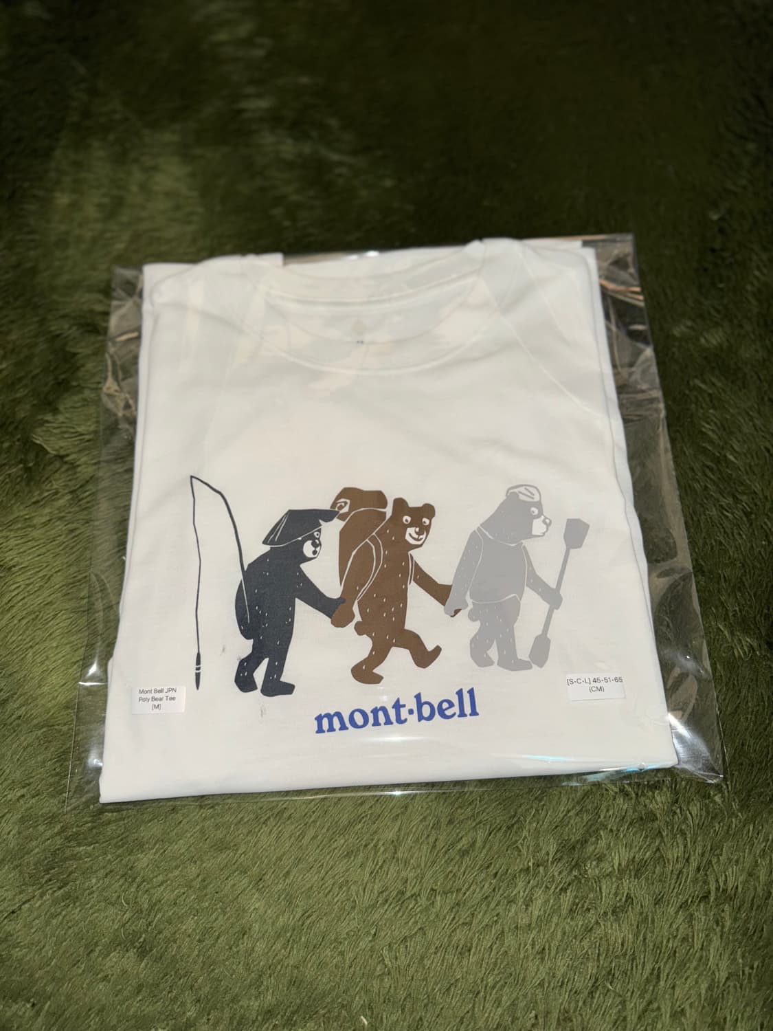 [M] 00s 몽벨 재팬 재패니즈 베어 그래픽 스포츠 티셔츠 화이트 상품이미지10