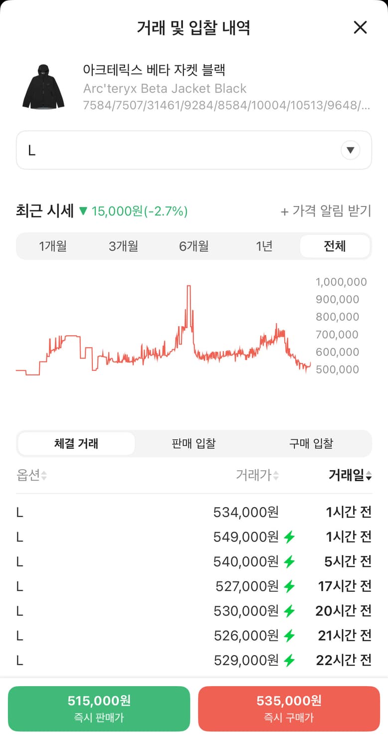 (민트급) 아크테릭스 베타 자켓 블랙 L 상품이미지2