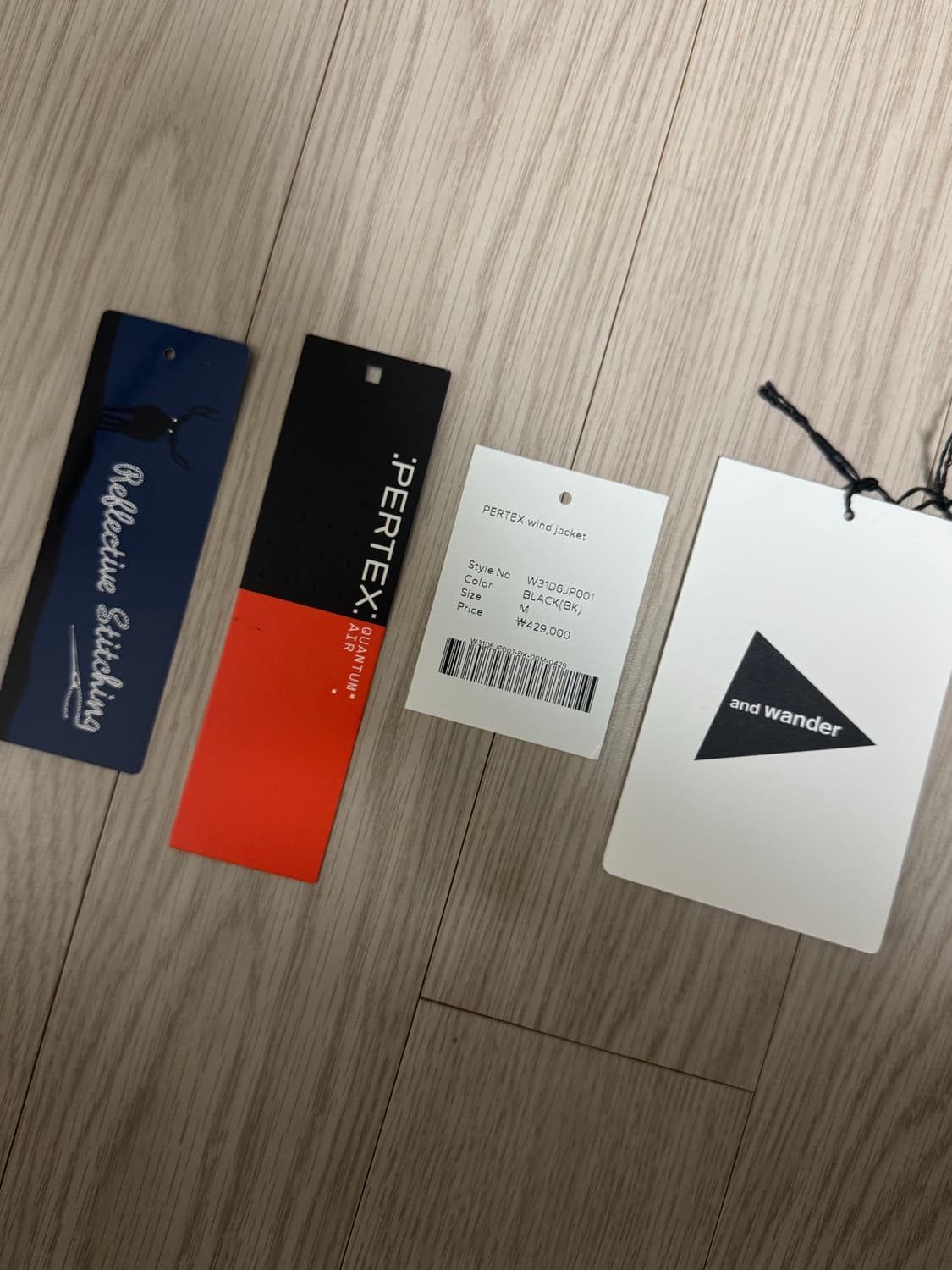 앤드원더 퍼텍스 윈드 자켓 블랙  상품이미지5