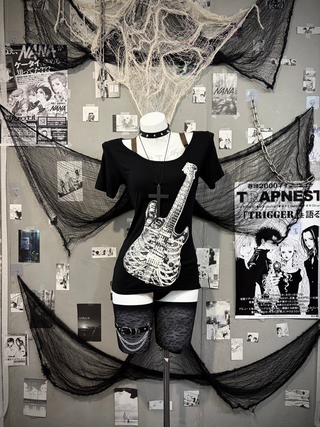 Gothic guitar back web detail sleeve 상품이미지4