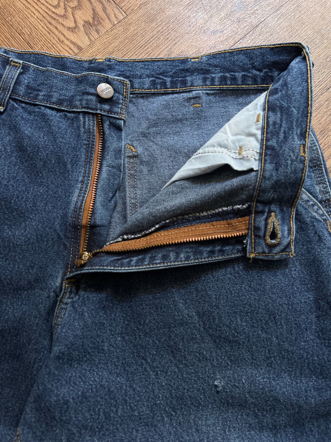 [32]칼하트 USA 미디엄블루 카펜터 워크 데님 팬츠 상품이미지3