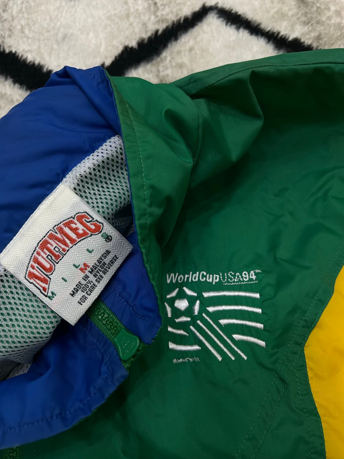 [실측L]Nutmeg USA1994 월드컵 브라질 국대 바람막이 상품이미지6