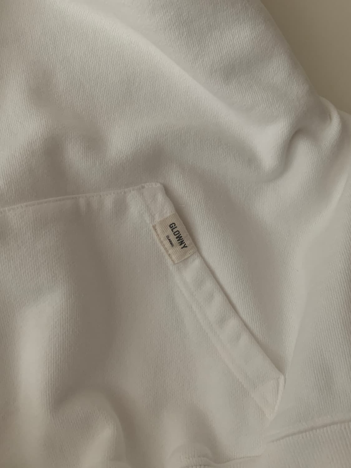 글로니 G 클래식 후디 화이트 | washed boxy hoodie 상품이미지4