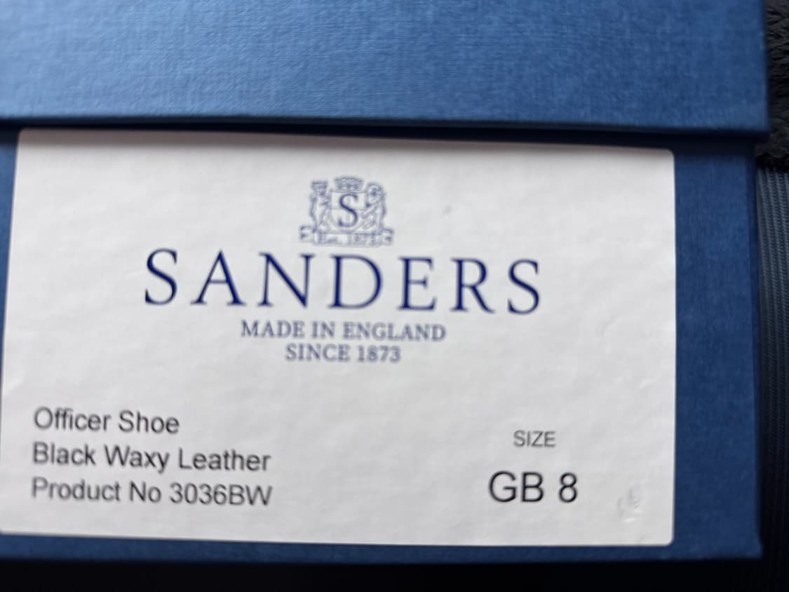 샌더스 오피서 더비 슈즈(팔러별주 왁시레더버전) uk8 새상품   상품이미지6