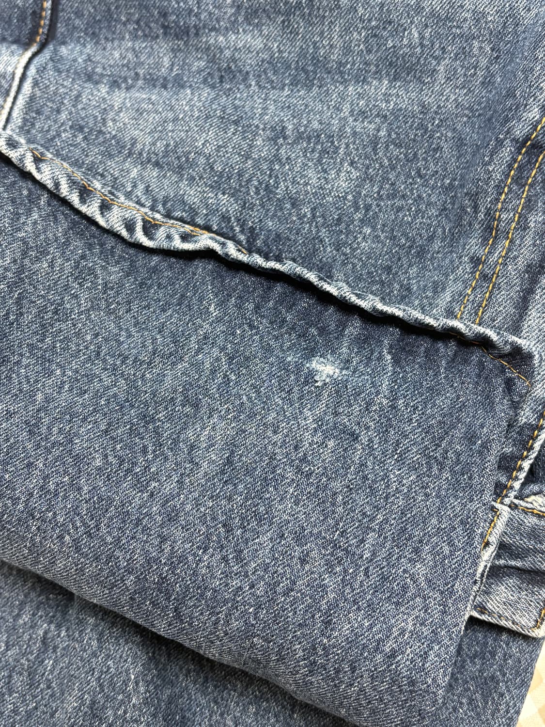 로씨로씨 X 그래피커스 Crochet Jeans [MIDDLE BLUE] 상품이미지2