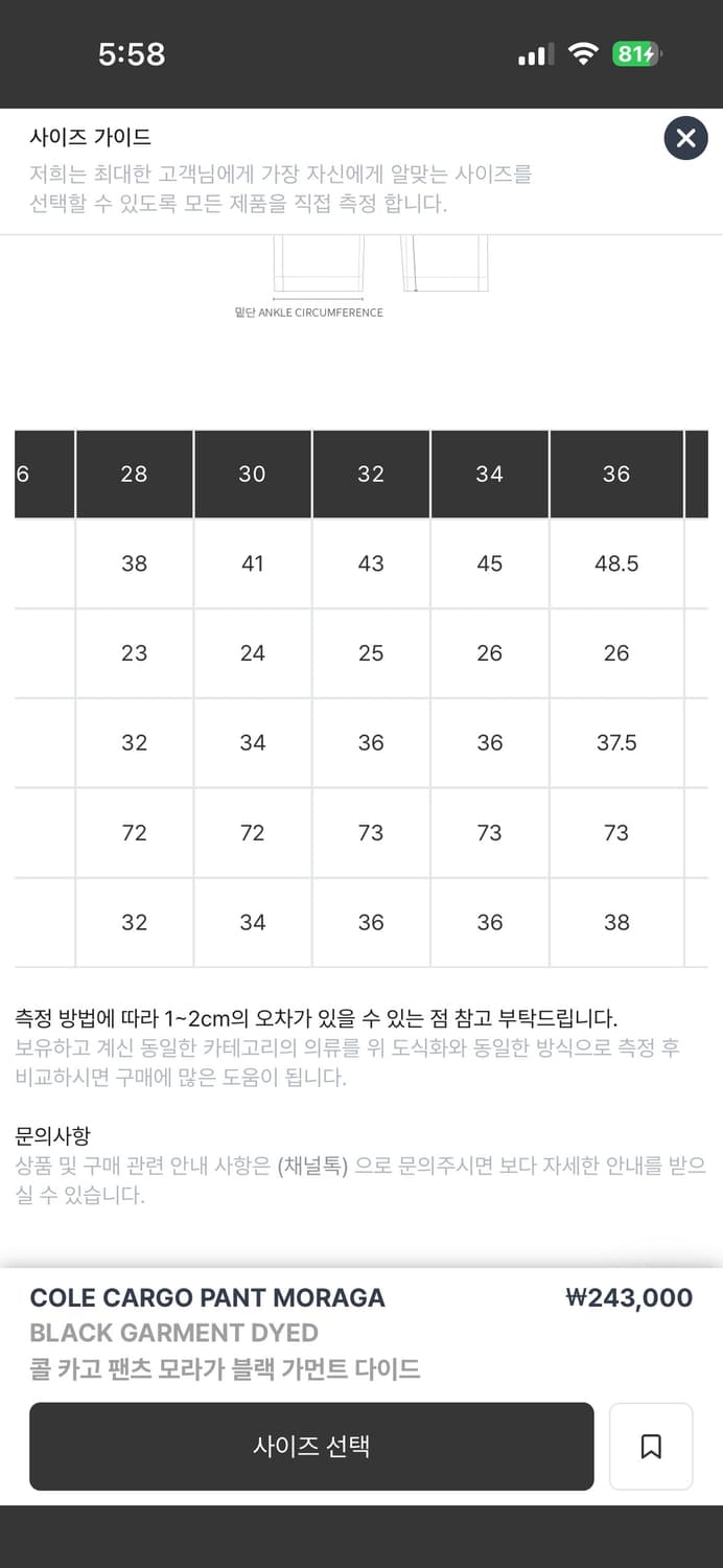 칼하트WIP 콜 카고 팬츠 상품이미지6