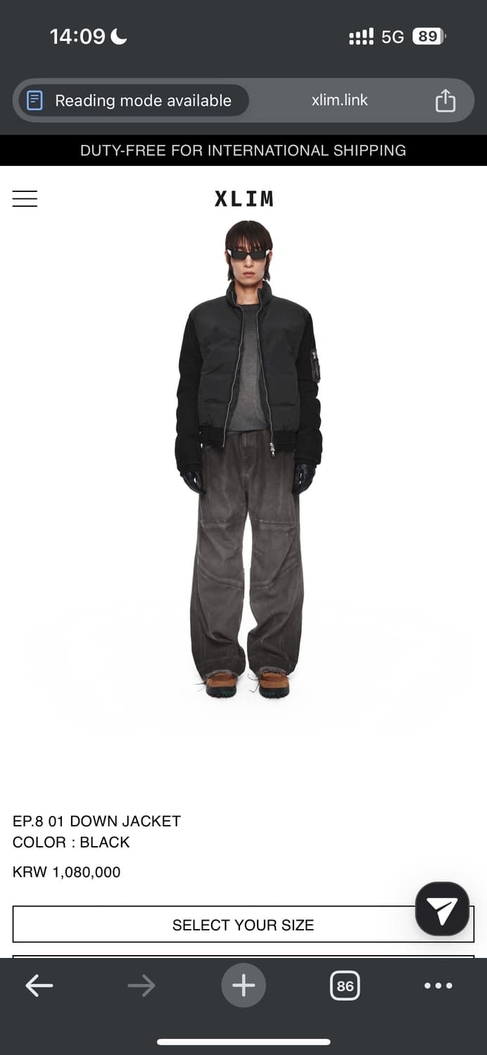 ep.8 01 down jacket black M,L 구매합니다! 상품이미지1