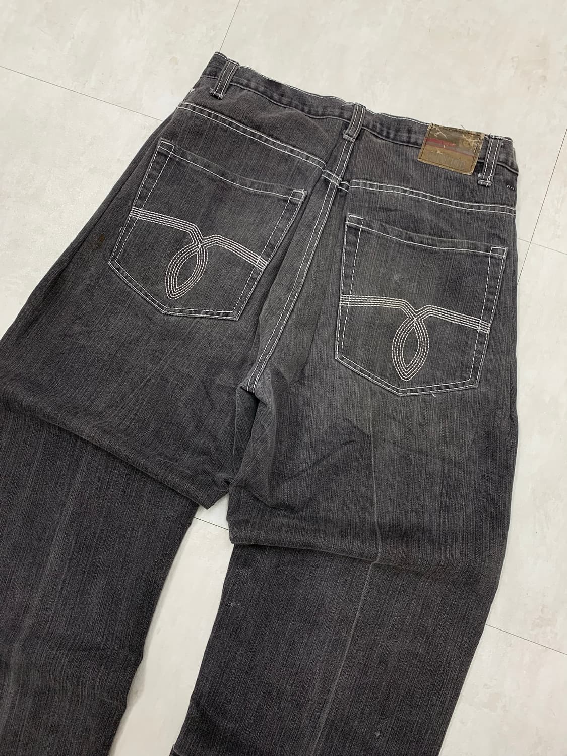 Attitude 핀턱 흑청 데님 팬츠 #383 상품이미지6