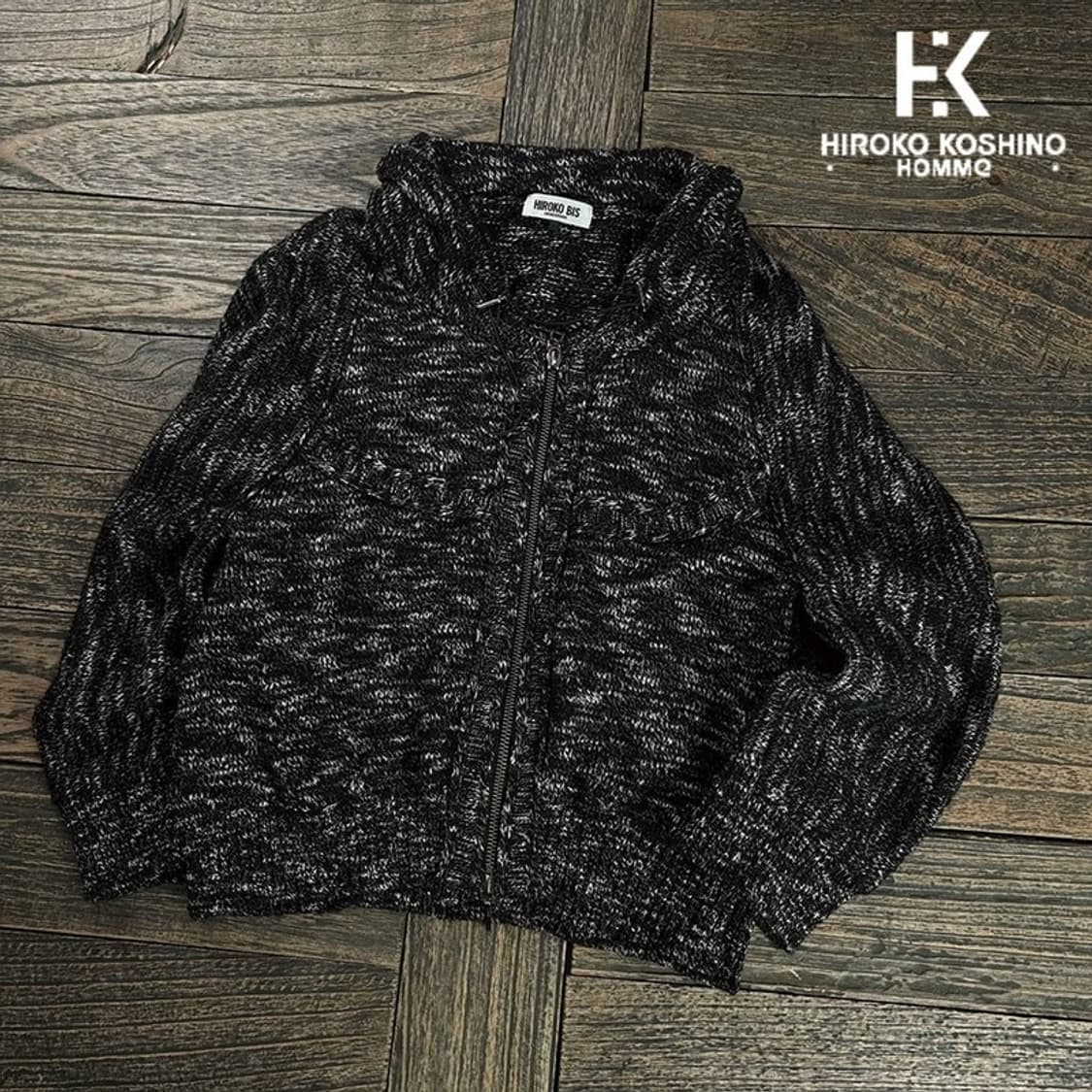 [히로코 코시노] 빈티지 믹스 니트 가디건 M19138 상품이미지1
