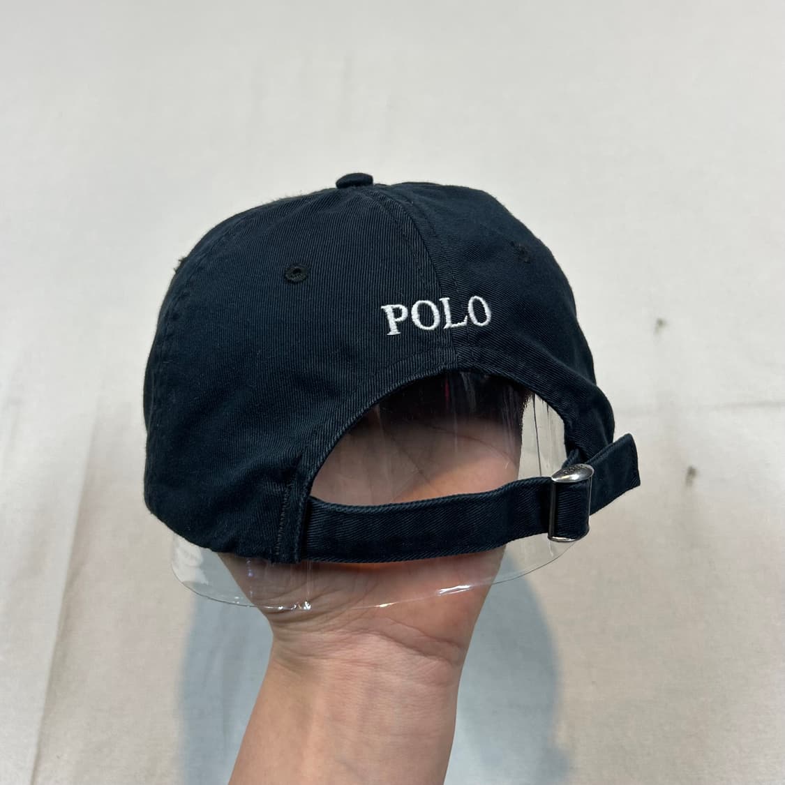 Free) 폴로 랄프로렌 블랙 볼캡 모자 상품이미지4