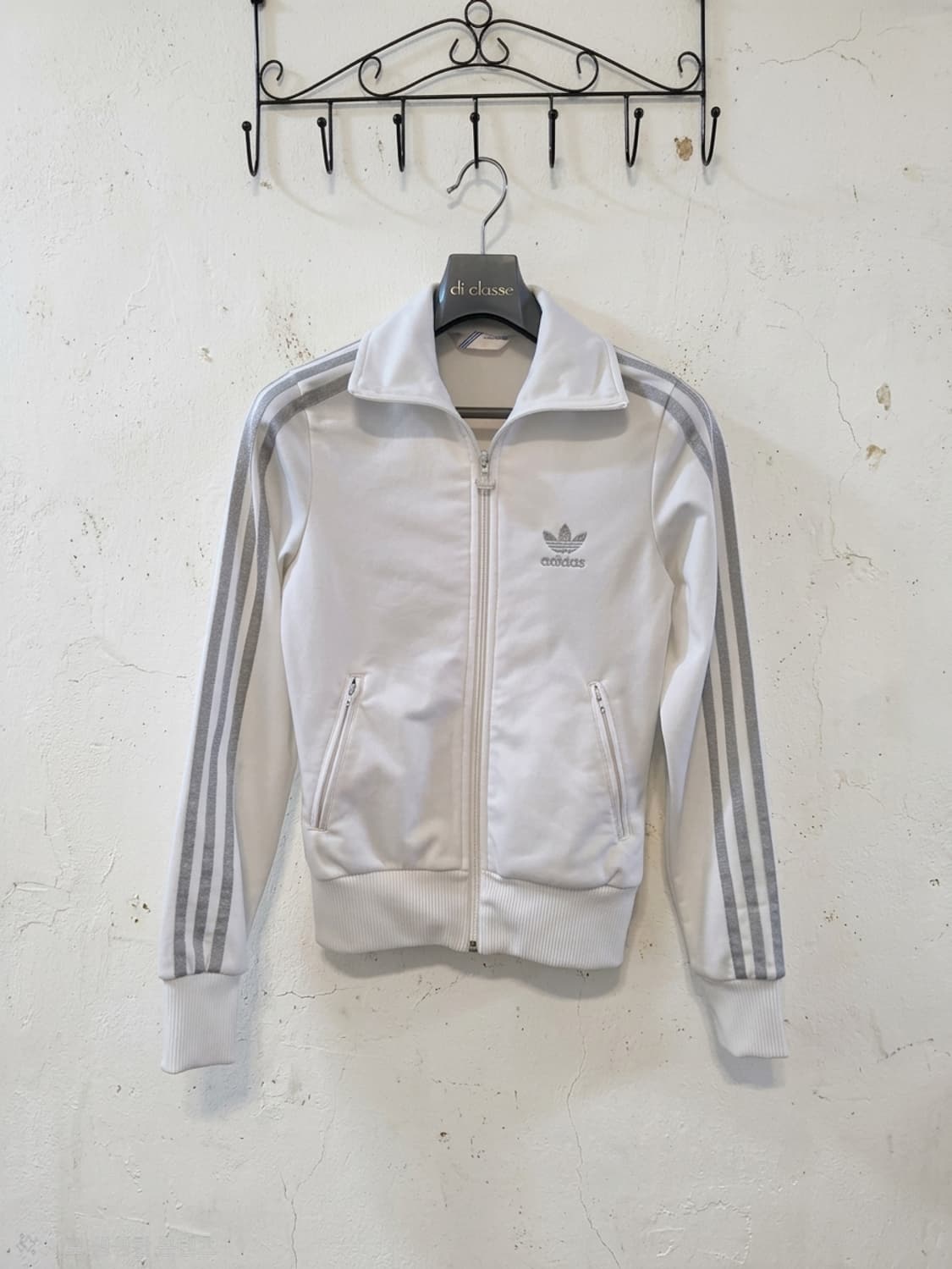 아디다스 파이어버드 화이트 실버 빅로고 트랙탑 085 상품이미지1