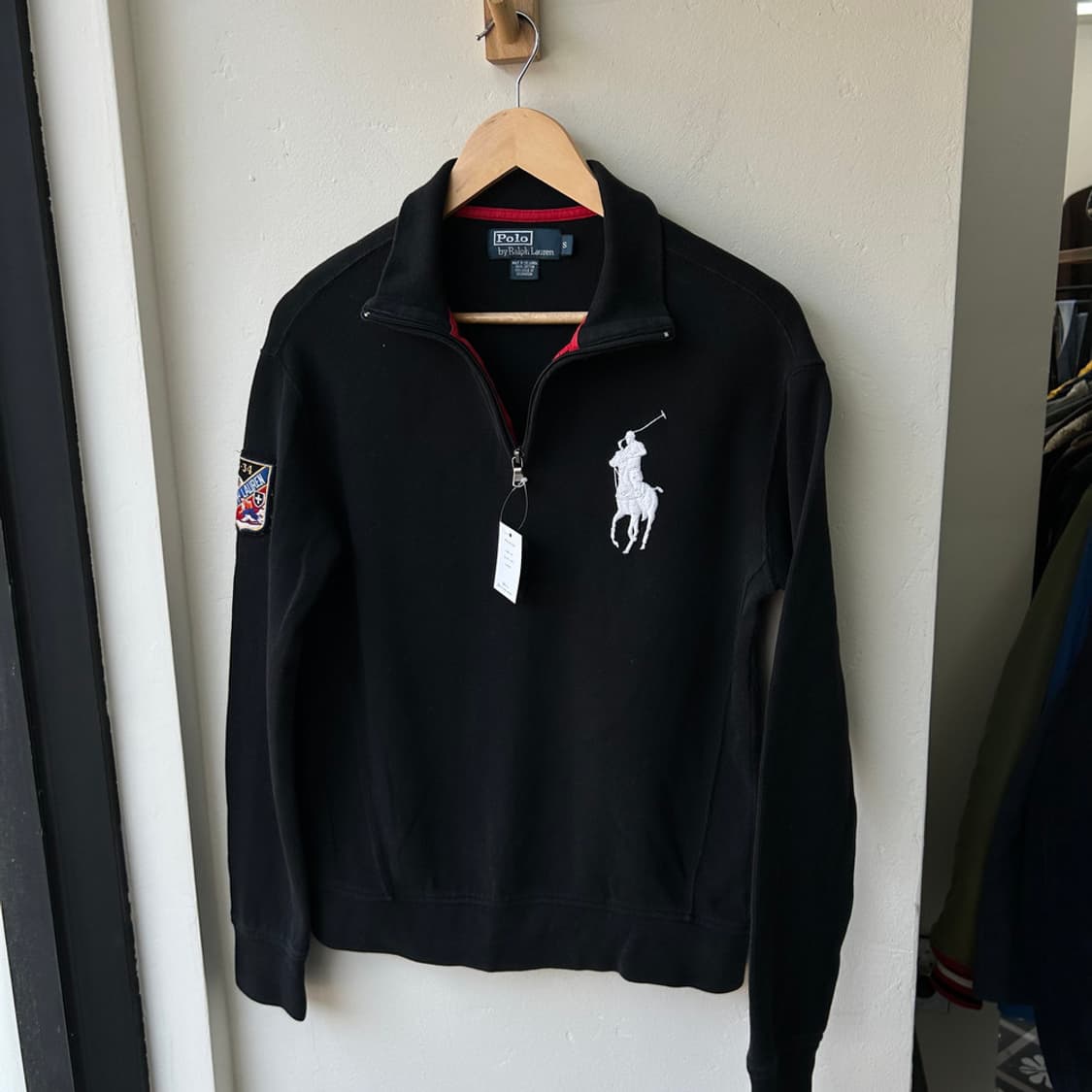 16814 - 폴로 랄프로렌 블랙 빅포니 반집업 니트 상품이미지2