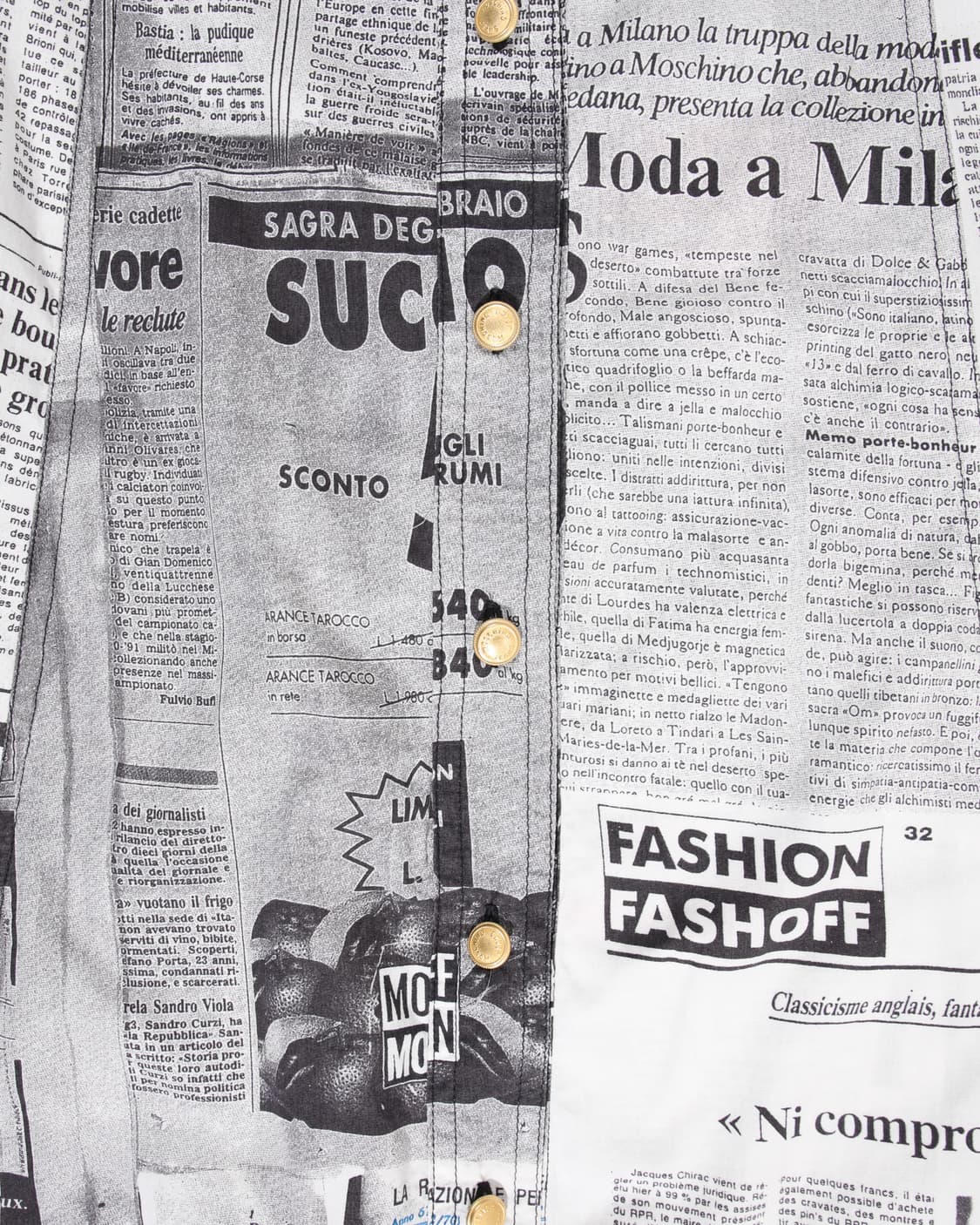 90s Moschino newspaper dress 상품이미지4