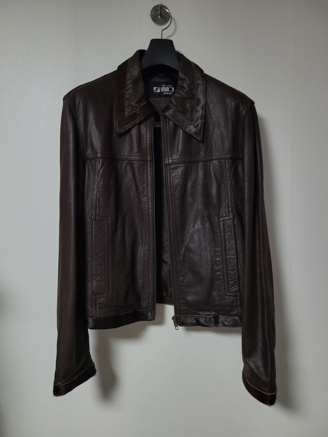 90s cow leather jacket 상품이미지1