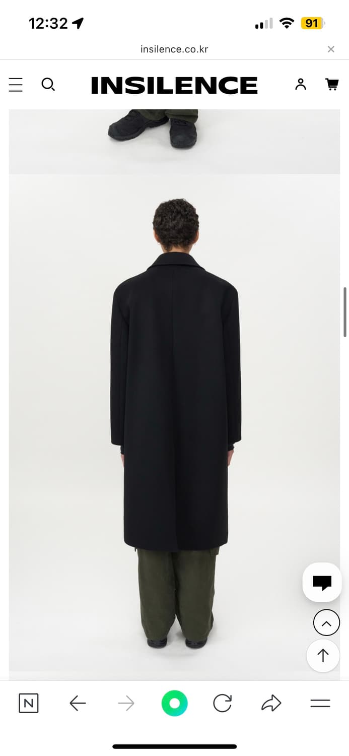 인사일런스 캐시미어 더블 롱코트 m새상품 상품이미지3