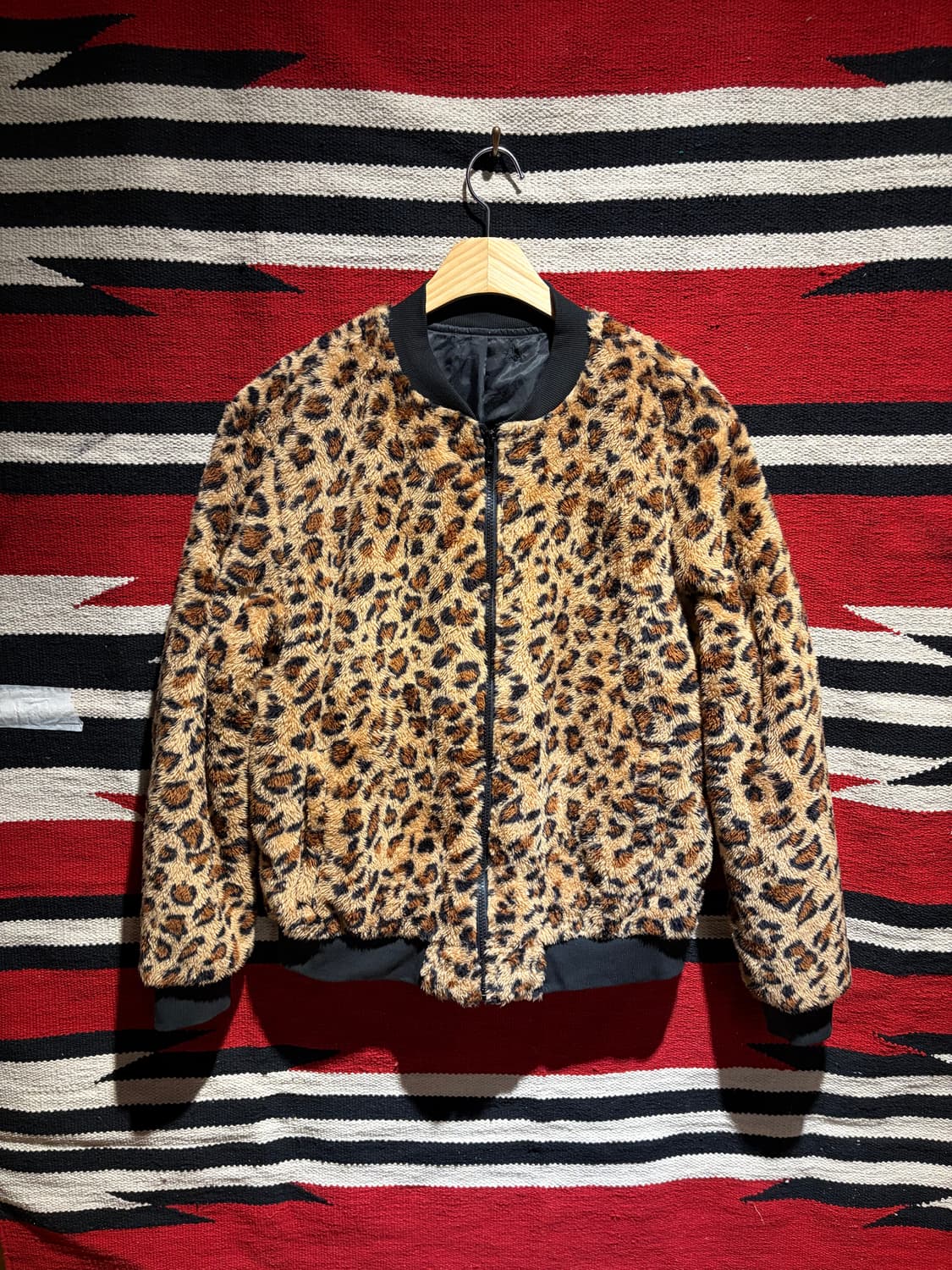 Leopard ma-1 fleece blouson / 레오파드 후리스 상품이미지1