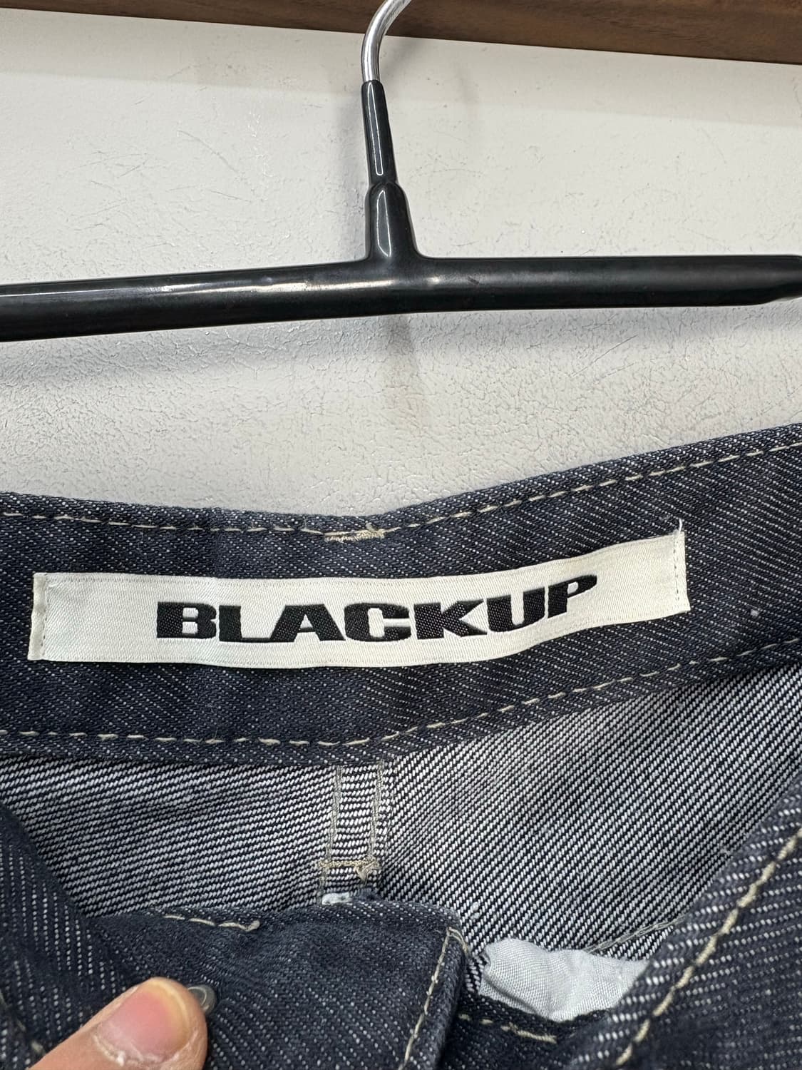 블랙업 와이드 생지데님 하이웨이스트 데님팬츠 A3475 상품이미지6