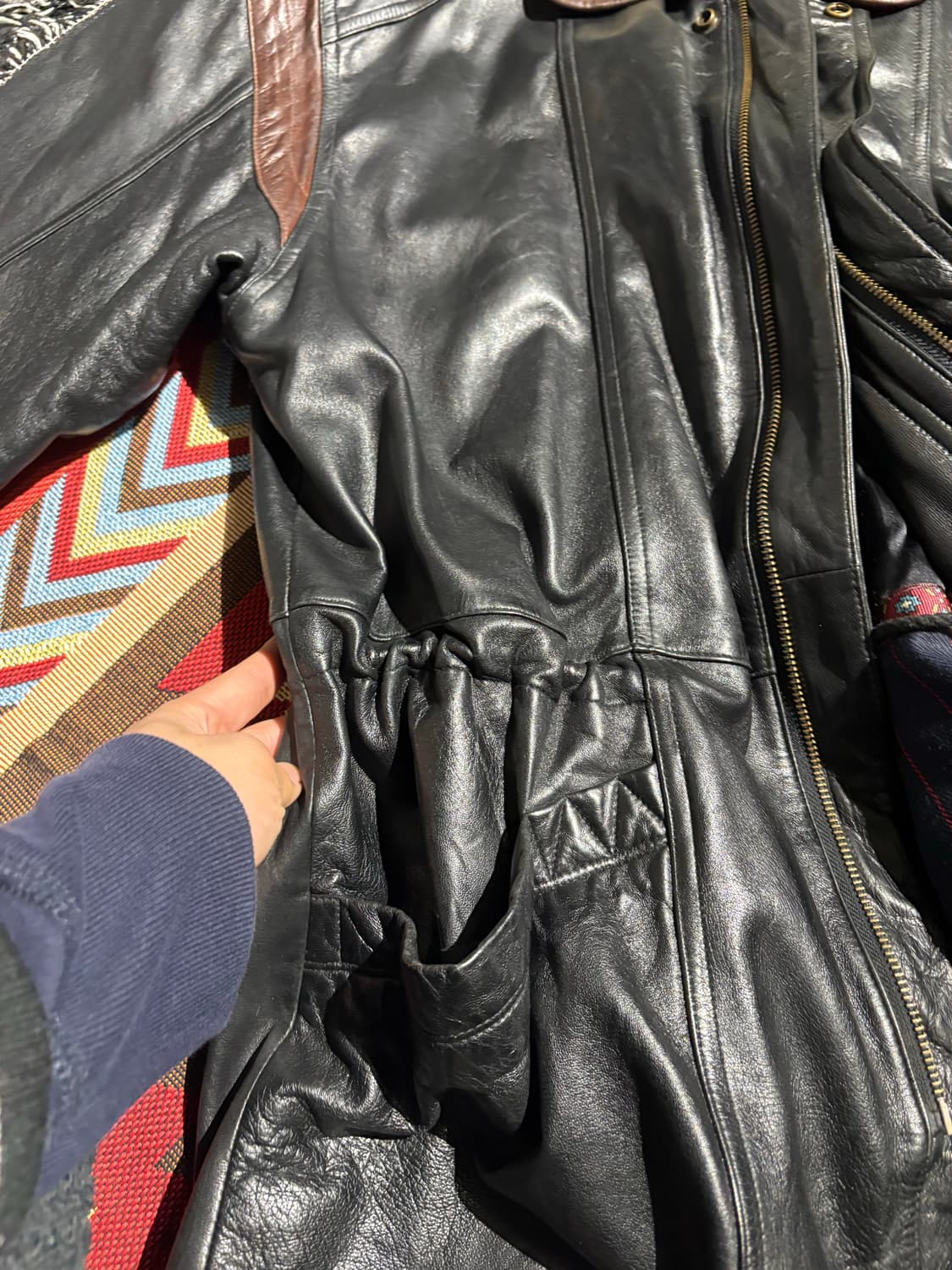 빈티지 양가죽100% 레더코트자켓 상품이미지6