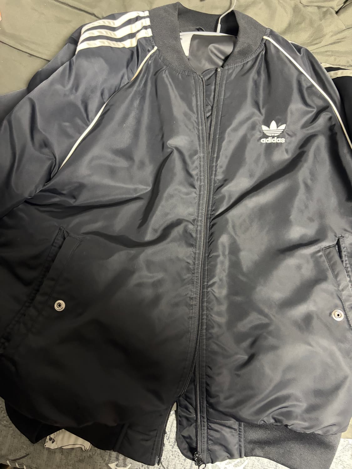 아디다스 오리지널스 퀼티드 슈퍼스타 봄버 자켓 블랙 L 상품이미지2