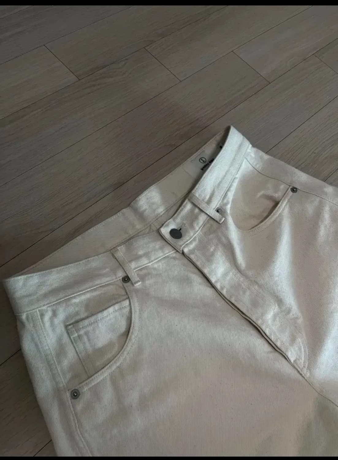 이얼즈어고 플로리스데님 와이드핏 에크루 M 상품이미지3