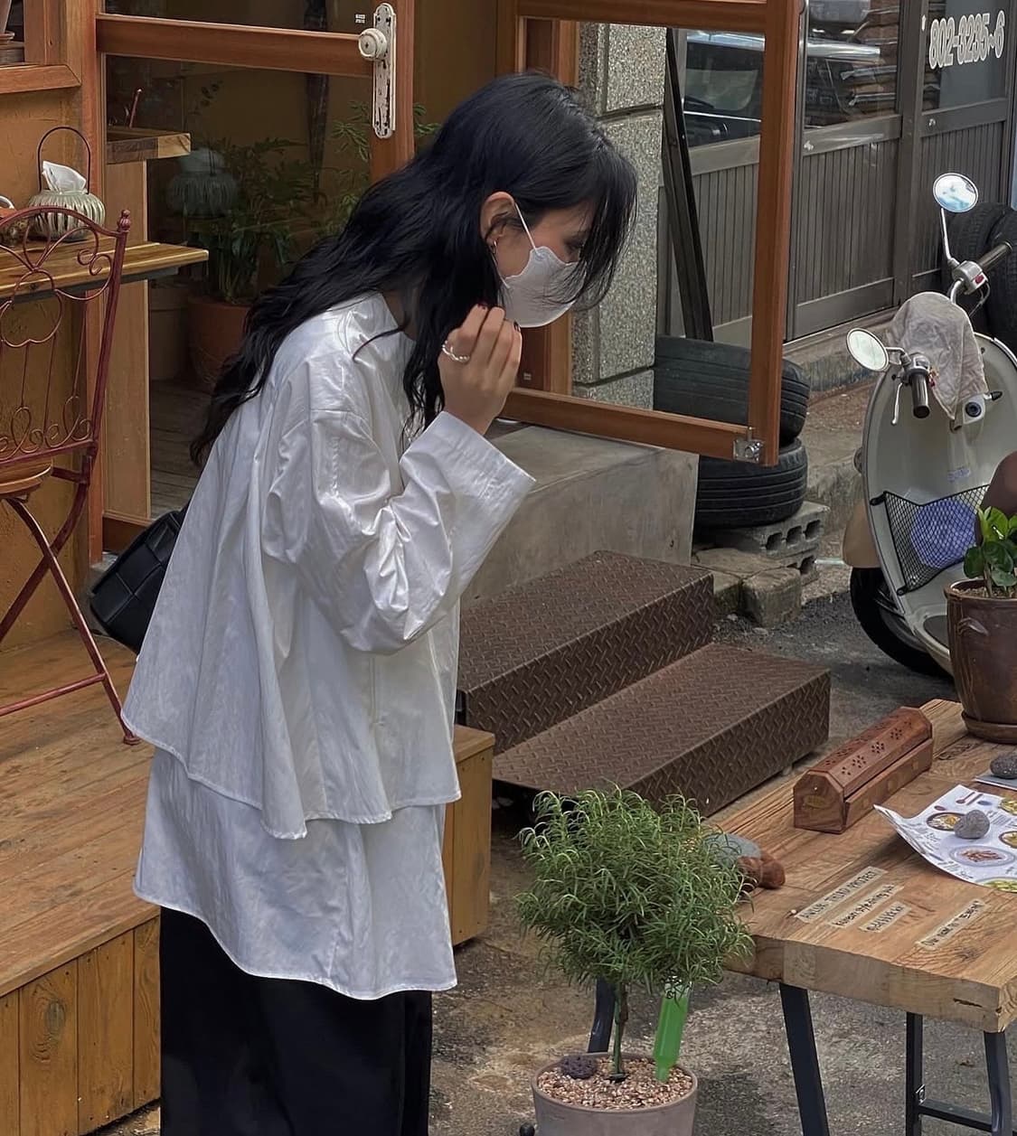 트리밍버드 레이어드 화이트 블라우스 상품이미지1