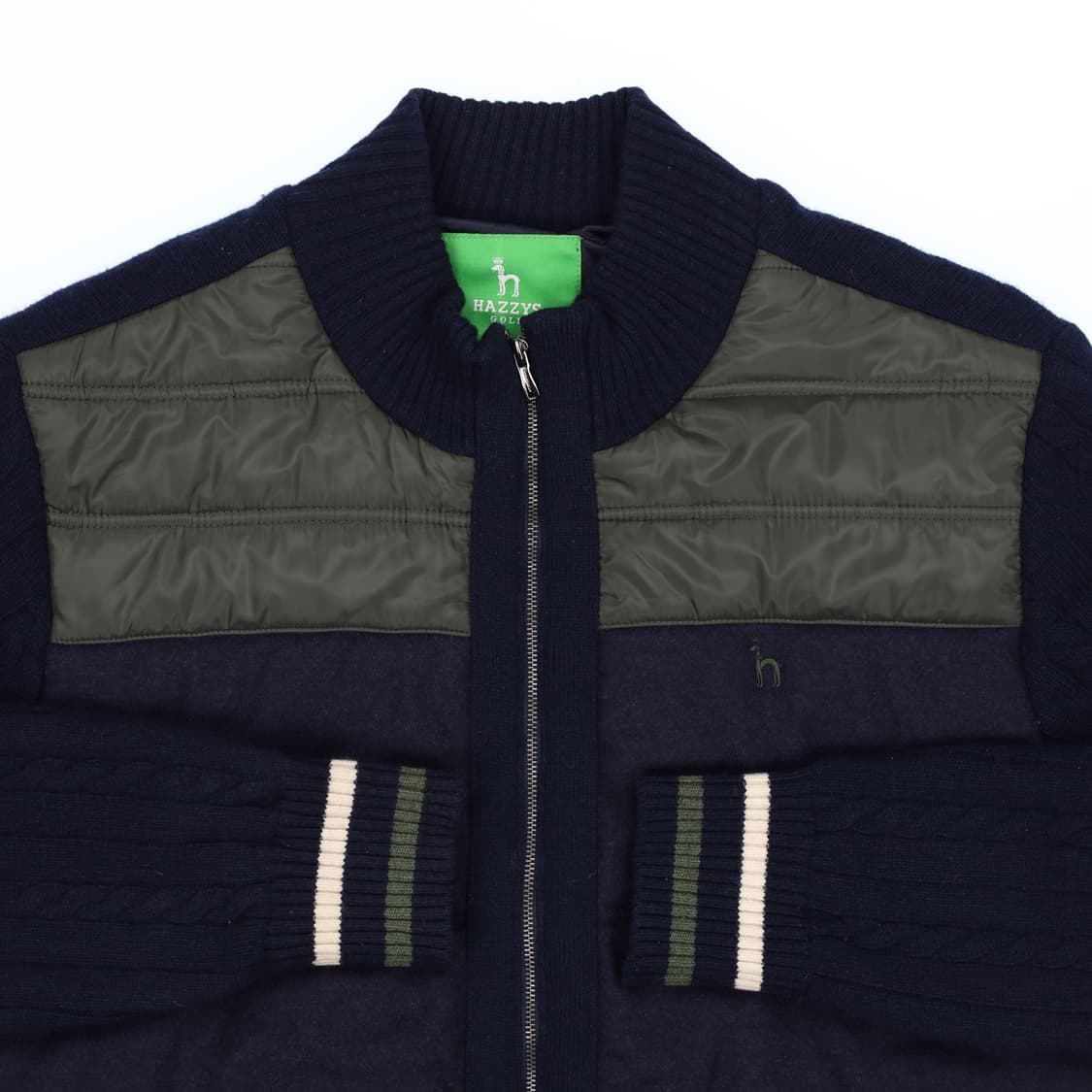 [100] 헤지스 골브 배색 방풍 니트 패딩 자켓 N6907 상품이미지3